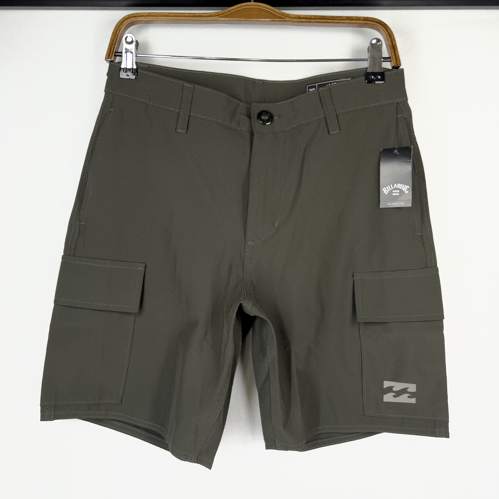 Billabong Quinn Hybrid Cargo Board Shorts Size 29 Charcoal Coastal
